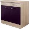 Flex-Well Unterschrank Focus/Aubergine 80 Cm -Heimische Küche Geschäft 1214052000 prod 001