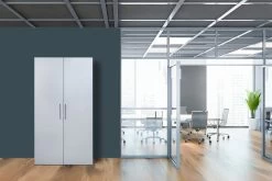 Respekta Schrankküche SKWSKV Silbergrau - Pantryauflage Mit Duokochfeld