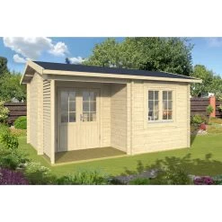 Wolff Finnhaus Gartenhaus Malaga 44-A Satteldach Klassik