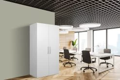 Respekta Schrankküche SKWWMIS Weiß Inkl. Mikrowelle - Pantryauflage Mit Duokochfeld