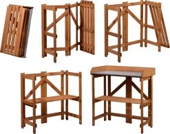 Dobar 29053 Zusammenklappbarer Pflanztisch Aus Kiefernholz, 85 X 44 X 89 Cm -Heimische Küche Geschäft 1622612000 prod 003