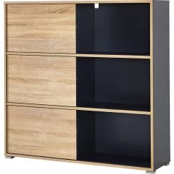 Germania Schiebetürregal Slide In Anthrazit / Sonoma Eiche Nachbildung Klein -Heimische Küche Geschäft 1876412002 prod 002