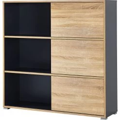 Germania Schiebetürregal Slide In Anthrazit / Sonoma Eiche Nachbildung Klein -Heimische Küche Geschäft 1876412002 prod 003