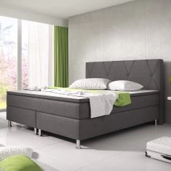 Inter Handels Boxspringbett Boston 180x200 Cm Anthrazit -Heimische Küche Geschäft 1933391001 prod 002