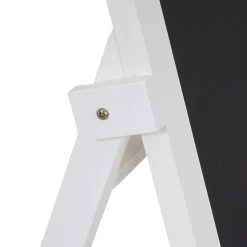 Werbetafel MCW-E51, Aufsteller Kreidetafel Kundenstopper Dekotafel, 66x39x33cm ~ Weiß Lackiert -Heimische Küche Geschäft 1999959000 prod 005