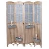 Paravent MCW-D26 Pflanzkörbe, Raumteiler Trennwand Spanische Wand Sichtschutz, Holz Metall 170x161x29cm -Heimische Küche Geschäft 2025477000 prod 001