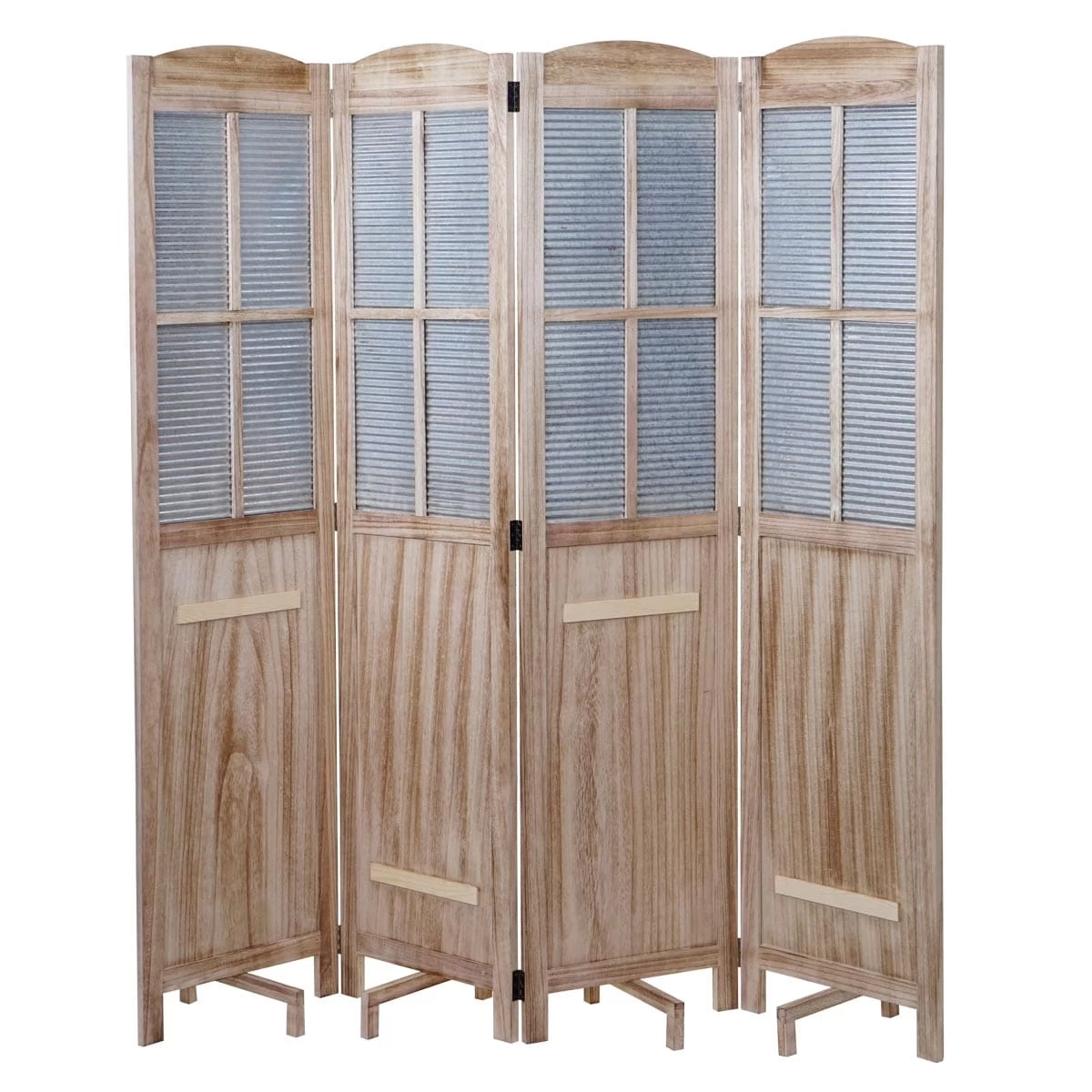 Paravent MCW-D26 Pflanzkörbe, Raumteiler Trennwand Spanische Wand Sichtschutz, Holz Metall 170x161x29cm 5 Paravent MCW-D26 Pflanzkörbe, Raumteiler Trennwand Spanische Wand Sichtschutz, Holz Metall 170x161x29cm – Bild 3