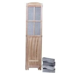 Paravent MCW-D26 Pflanzkörbe, Raumteiler Trennwand Spanische Wand Sichtschutz, Holz Metall 170x161x29cm 11 Paravent MCW-D26 Pflanzkörbe, Raumteiler Trennwand Spanische Wand Sichtschutz, Holz Metall 170x161x29cm -Heimische Küche Geschäft 2025477000 prod 004