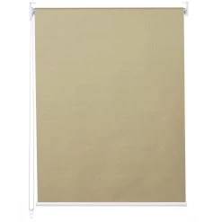 Rollo MCW-D52, Fensterrollo Seitenzugrollo Jalousie, Sonnenschutz Verdunkelung Blickdicht 120x160cm ~ Beige
