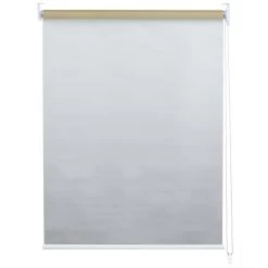 Rollo MCW-D52, Fensterrollo Seitenzugrollo Jalousie, Sonnenschutz Verdunkelung Blickdicht 120x160cm ~ Beige -Heimische Küche Geschäft 2123029011 prod 003