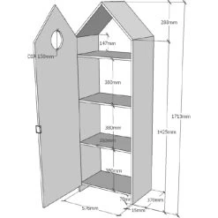 Vipack CASAMI Set 3-teilig - 1x Schrank 1-türig Mit Front In Pink, 1x Regalschrank, 1x Schrank 1-türig Mit Front In Mint -Heimische Küche Geschäft 2162047004 prod 003