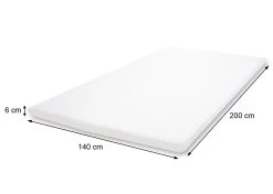 6cm Memoryfoam-Matratzentopper MCW-E63, Topper Matratzenauflage Matratzenschoner ~ 140x200cm Viscoschaum -Heimische Küche Geschäft 2165424001 prod 003