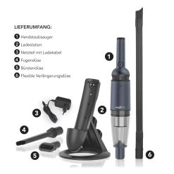 MAXXMEE Akku-Handstaubsauger 11,1V Anthrazit -Heimische Küche Geschäft 2166724000 prod 005