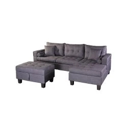 Home Deluxe Polsterecke Rom Sofa Links, Mit Hocker -Heimische Küche Geschäft 2173440000 prod 002