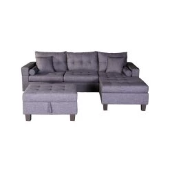 Home Deluxe Polsterecke Rom Sofa Links, Mit Hocker -Heimische Küche Geschäft 2173440000 prod 003