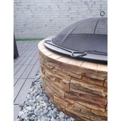 Westmann Feuerstelle Steinoptik Mit Abfanggitter -Heimische Küche Geschäft 2180800000 prod 004