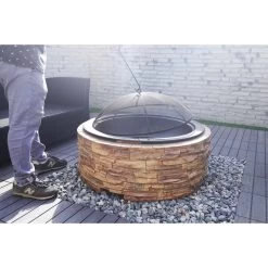 Westmann Feuerstelle Steinoptik Mit Abfanggitter -Heimische Küche Geschäft 2180800000 prod 005