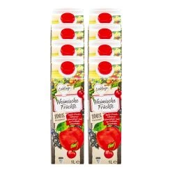 Fruchtstern Heimische Früchte Apfel-Kirsch-Johannisbeer 1 Liter, 8er Pack