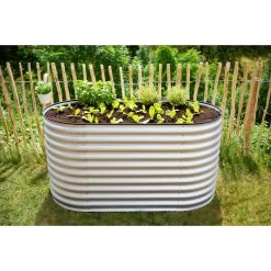 Westmann Metall Hochbeet Gartenbeet Grow Faster Silber 160x80x82 Cm -Heimische Küche Geschäft 2197310000 prod 006