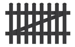 KM Meeth Zauntür Gerade 125,8cm X 100cm | Versch. Farben