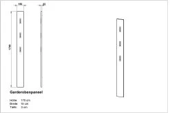 Germania Garderobenpaneel COLORADO 3255 Versch. Farben -Heimische Küche Geschäft 2276362002 prod 004