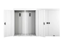 4er-Fahrradgarage MCW-H66, Fahrradbox Gerätehaus Fahrradunterstand, Abschließbar Metall ~ Hellgrau -Heimische Küche Geschäft 2308449002 prod 005