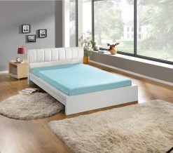 Spannbettlaken Microfaser Jersey 90-100x200 Cm - Versch. Ausführungen -hellblau