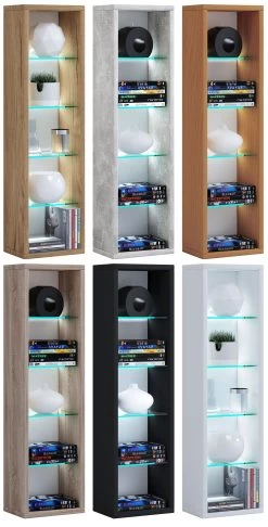 VCM Holz CD DVD Stand Aufbewahrung Standregal Bücherregal Deko Regal Glas Rasato -Heimische Küche Geschäft 8600043100 914432 prod 002