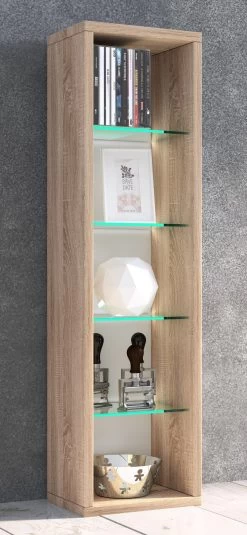 VCM Holz CD DVD Stand Aufbewahrung Standregal Bücherregal Deko Regal Glas Rasato -Heimische Küche Geschäft 8600043100 914432 prod 004