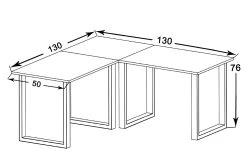 VCM Eckschreibtisch Schreibtisch Computer Winkeltisch Lona 50 U Alu Weiß -Heimische Küche Geschäft 8600043100 916453 prod 003