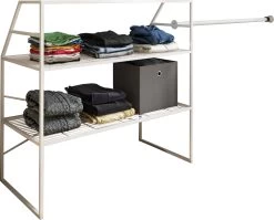 VCM Metall Offener Kleiderschrank Begehbarer Kleiderregal Dachschrägen Regal Disal -Heimische Küche Geschäft 8600043100 917606 prod 003