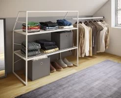 VCM Metall Offener Kleiderschrank Begehbarer Kleiderregal Dachschrägen Regal Disal -Heimische Küche Geschäft 8600043100 917606 prod 005