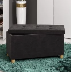 VCM Stoff Sitztruhe Sitzbank Truhe Box Kiste Aufbewahrungsbox Ottomane Sizos L -Heimische Küche Geschäft 8600043100 917613 prod 003