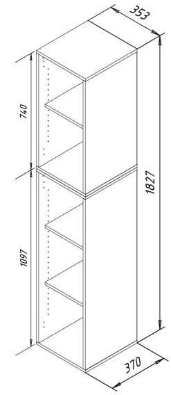 VCM Holz Büro Stand Regal Bücher Ordner Aktenregal Ordnerregal Bücherregal Lona L 5f -Heimische Küche Geschäft 8600043100 917850 prod 004