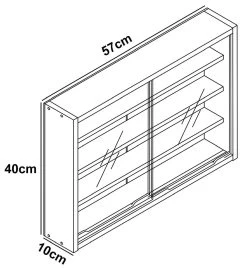 VCM Holz Glas Hängevitrine Wandvitrine Sammel Deko Sammler Vitrine Agisa M -Heimische Küche Geschäft 8600043100 918274 prod 004