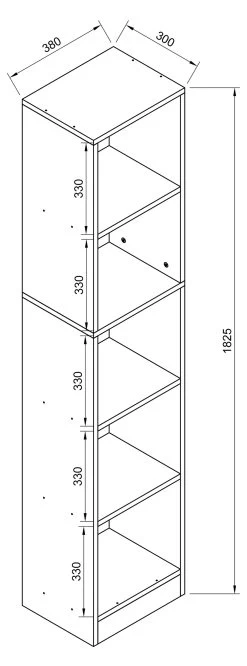 VCM Holz Aufbewahrung Stand Regal Bücherregal Deko Bücher Standregal Dilos L 5-fach -Heimische Küche Geschäft 8600043100 918454 prod 004