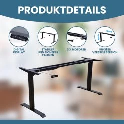 Albatros Schreibtisch-Gestell LIFT S5B Schwarz, Elektrisch Höhenverstellbar Mit Memory-Funktion, Kollisionsschutz Und Soft-Start/Stop -Heimische Küche Geschäft 8600153300 3055 prod 003