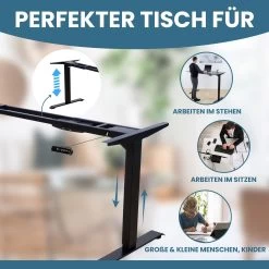 Albatros Schreibtisch-Gestell LIFT S5B Schwarz, Elektrisch Höhenverstellbar Mit Memory-Funktion, Kollisionsschutz Und Soft-Start/Stop -Heimische Küche Geschäft 8600153300 3055 prod 004