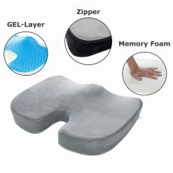 Albatros Sitzkissen BILL, Memory Schaum + Gel Schicht Grau -Heimische Küche Geschäft 8600153300 3172 prod 003