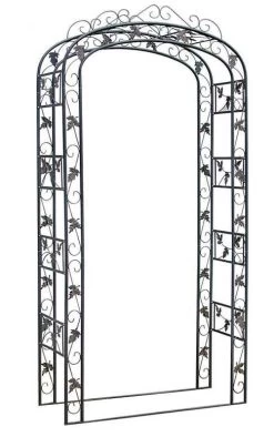 CLP Rosenbogen Metall, 120 Cm Breit, Verziert, Eisen Pulver-beschichtet, Handgefertigt, Höhe 240 Cm, Tiefe 45 Cm