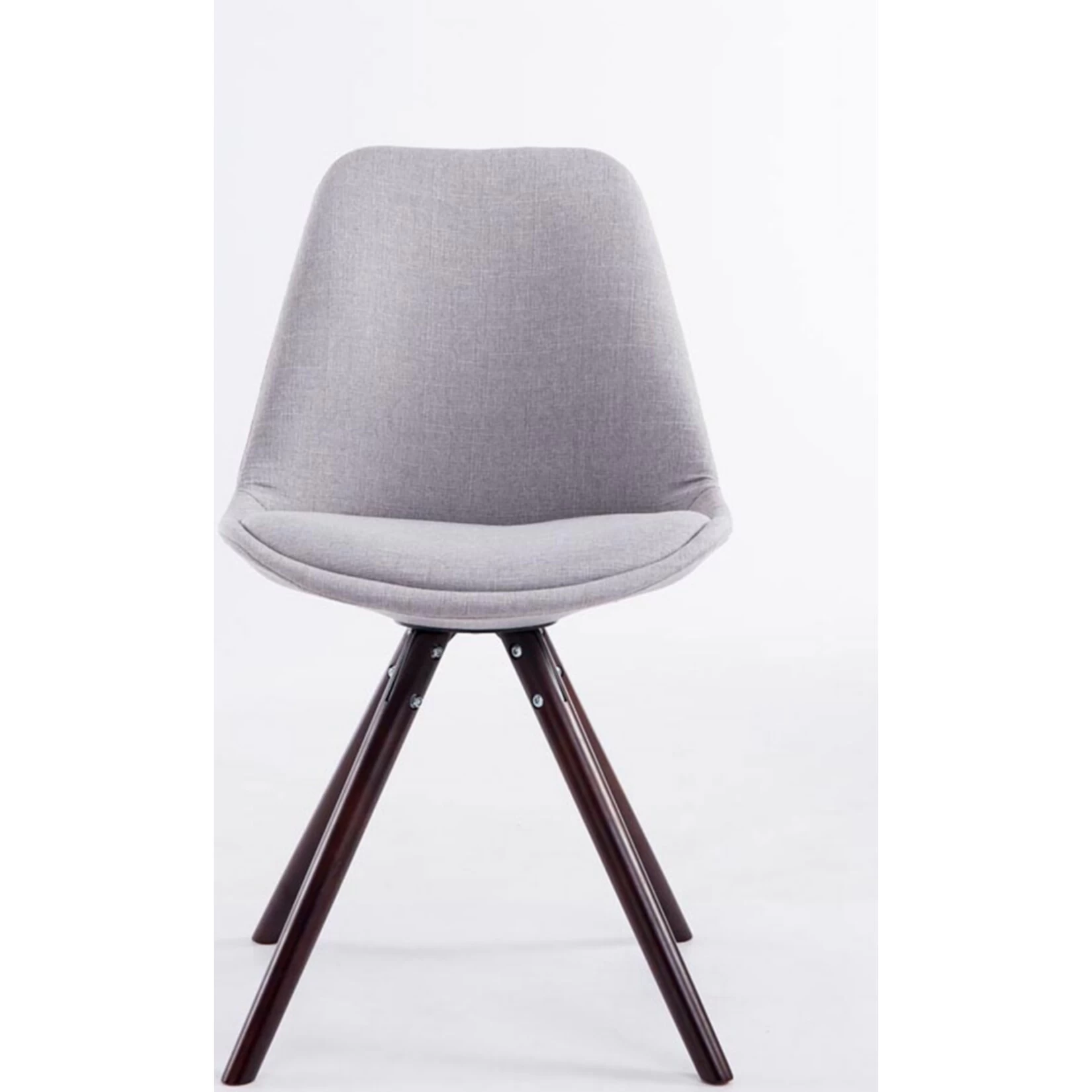 CLP Retro-Stuhl Toulouse Rund Mit Stoffbezug Und Hochwertigem Sitzpolster I Lehnstuhl Mit Stabilem Holzgestell I Sitzhöhe 48 Cm 4 CLP Retro-Stuhl Toulouse Rund Mit Stoffbezug Und Hochwertigem Sitzpolster I Lehnstuhl Mit Stabilem Holzgestell I Sitzhöhe 48 Cm – Bild 2