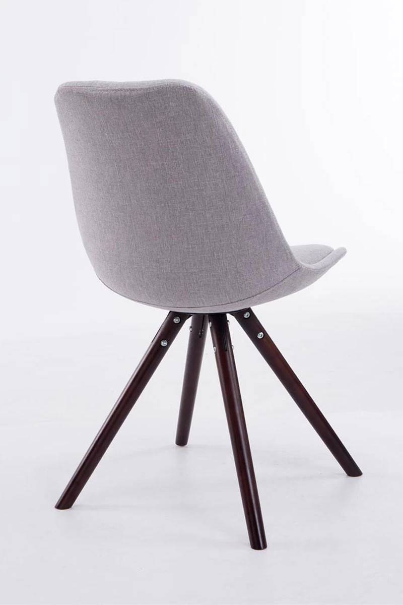 CLP Retro-Stuhl Toulouse Rund Mit Stoffbezug Und Hochwertigem Sitzpolster I Lehnstuhl Mit Stabilem Holzgestell I Sitzhöhe 48 Cm 6 CLP Retro-Stuhl Toulouse Rund Mit Stoffbezug Und Hochwertigem Sitzpolster I Lehnstuhl Mit Stabilem Holzgestell I Sitzhöhe 48 Cm – Bild 4