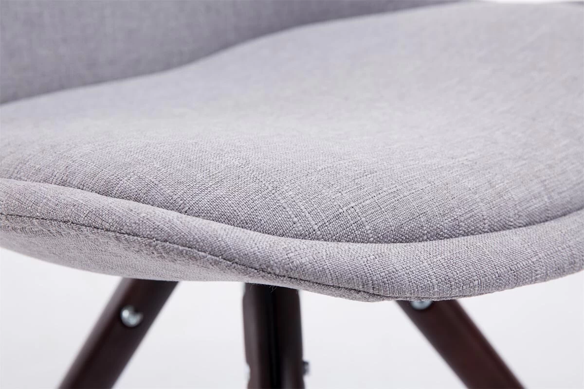CLP Retro-Stuhl Toulouse Rund Mit Stoffbezug Und Hochwertigem Sitzpolster I Lehnstuhl Mit Stabilem Holzgestell I Sitzhöhe 48 Cm 8 CLP Retro-Stuhl Toulouse Rund Mit Stoffbezug Und Hochwertigem Sitzpolster I Lehnstuhl Mit Stabilem Holzgestell I Sitzhöhe 48 Cm – Bild 6