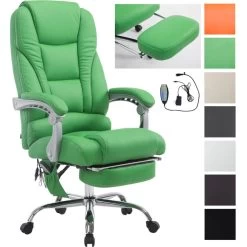 CLP Bürostuhl Pacific Kunstleder I Massage-Funktion I Höhenverstellbar I Fußablage -Heimische Küche Geschäft 8600246500 191809734 prod 005