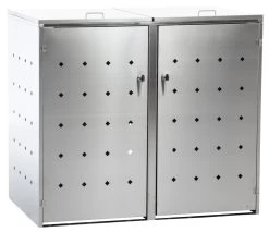 CLP Mülltonnenverkleidung Nelli Aus Aluminium I Mülltonnenbox Anthrazit I Unterstand Für 2-3 Mülltonnen Bis 240 Liter