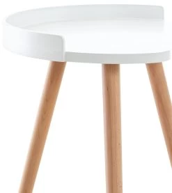 CLP Runder Nachttisch Narvik I Beine Aus Holz I Beistelltisch I Couchtisch I Klein -Heimische Küche Geschäft 8600246500 316351 prod 006