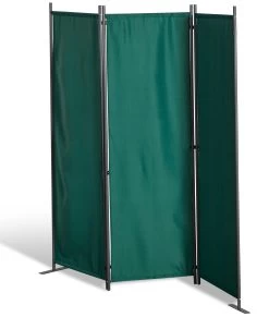 Grasekamp Stellwand 165x170 Cm Dreiteilig - Grün - Paravent Raumteiler Trennwand Sichtschutz
