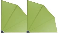 Grasekamp 2 Stück Balkonfächer 120 X 120 Cm Apfelgrün Mit Wandhalterung Schutzhülle Trennwand Sichtschutz