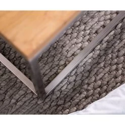 Wohnzimmertisch Tatius Akazie Natur 80x80 Gestell Edelstahl Industrial Style -Heimische Küche Geschäft 8600288200 18577 prod 006