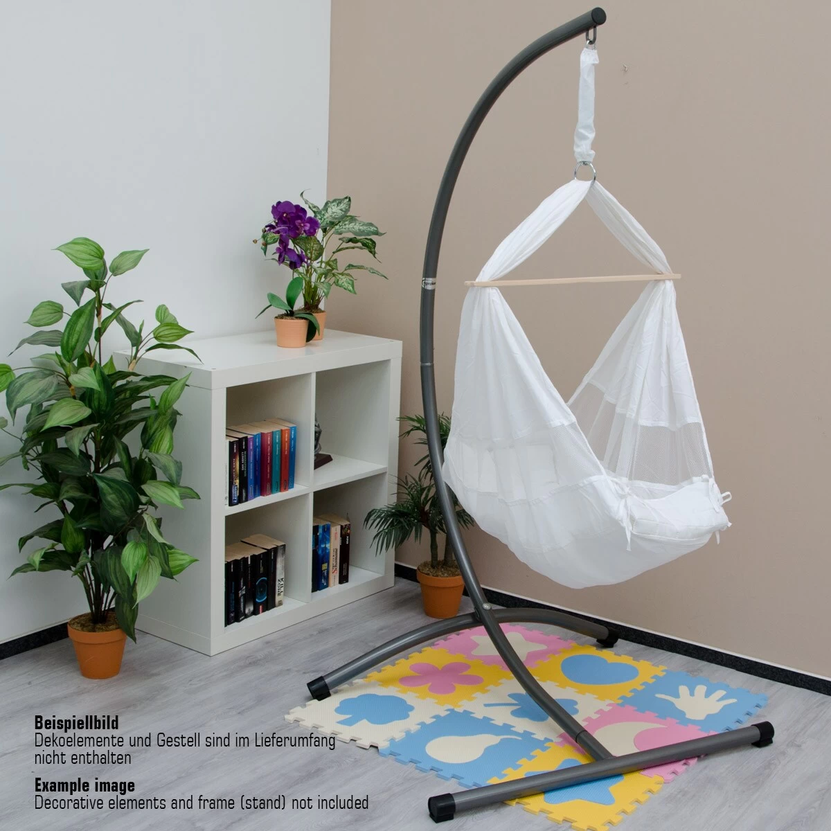 Babyhängematte Baby-Feder-Wiege Mit Spreizstab | 100% Baumwolle Naturstoff | Kinderhängematte Hängew 6 Babyhängematte Baby-Feder-Wiege Mit Spreizstab | 100% Baumwolle Naturstoff | Kinderhängematte Hängew – Bild 4